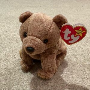 NWT, Vintage 1999 ‘Pecan’ the Bear Beanie Baby by Ty Inc.